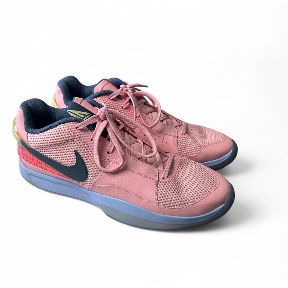 Nike Size 15 Nike Ja1 Day One Pink and Navy Mesh Men’s Sneakers